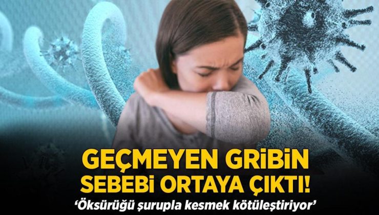 Geçmeyen gribin sebebi ortaya çıktı! ‘Öksürüğü şurupla kesmek kötüleştiriyor’