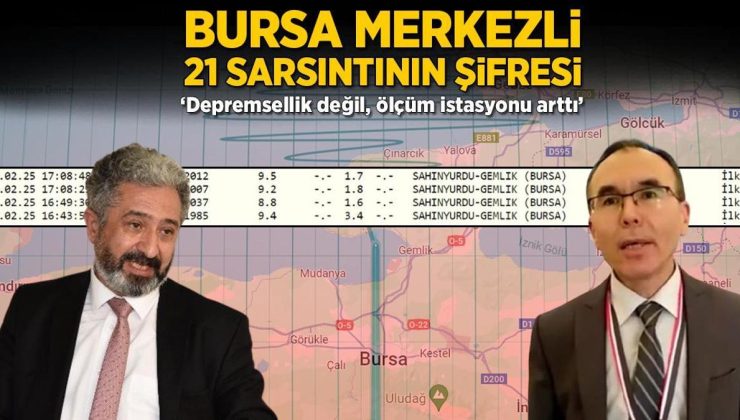 Bursa merkezli 21 sarsıntının şifresi! ‘Depremsellik değil, ölçüm istasyonu arttı’