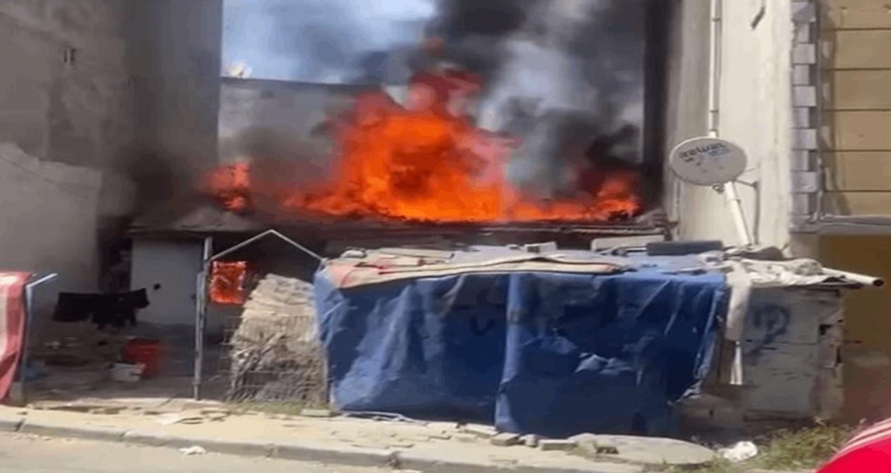 Avcılar’da gecekondu alev alev yandı